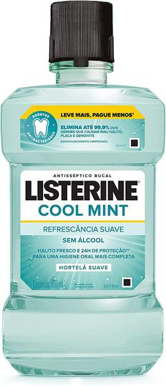 Imagem de Enxaguante Antisséptico Bucal Listerine Cool Mint Zero Álcool Hortelã 500ml