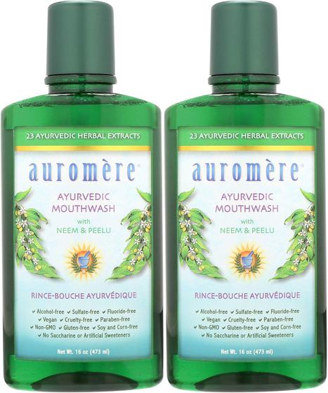 Imagem de Enxaguante Bucal Auromere Ayurvédico (2 Unidades) - Vegano, Sem Flúor e Álcool (480ml cada)