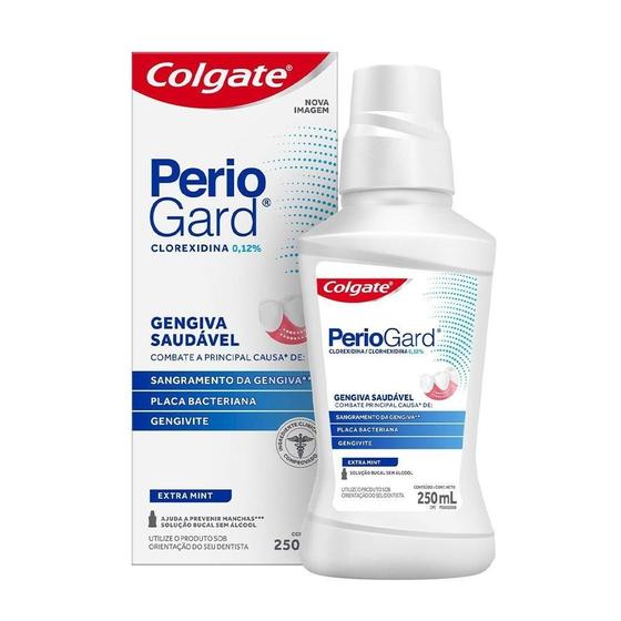Enxaguante Bucal Colgate PerioGard Extra Mint sem Álcool 250ml