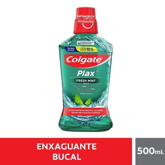 Imagem de Enxaguante Bucal Colgate Plax Fresh Mint Leve 500ml Pague 350ml