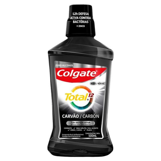 Imagem de Enxaguante Bucal Colgate Total 12 Carvão Zero Álcool 500ml