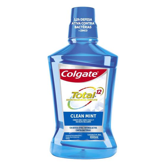 Imagem de Enxaguante Bucal Colgate Total 12 Clean Mint Sem Álcool 1 Litro