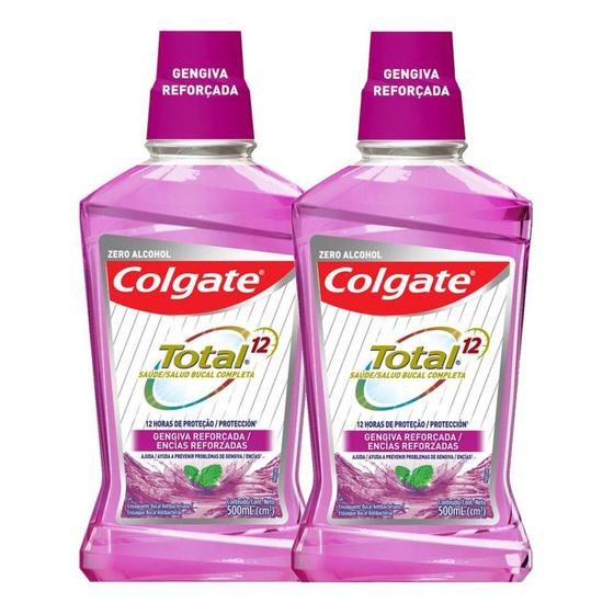 Imagem de Enxaguante Bucal Colgate Total 12 Gengiva Reforçada 500ml  Kit com duas unidades