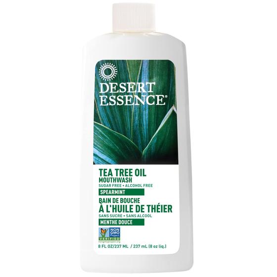 Imagem de Enxaguante bucal Desert Essence, óleo de melaleuca, 240 ml com hortelã