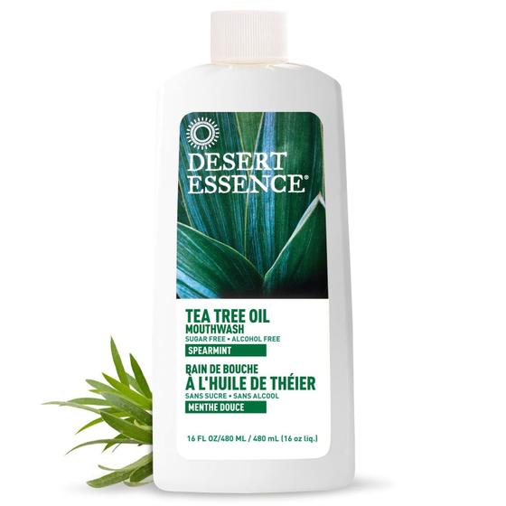 Imagem de Enxaguante bucal Desert Essence Óleo de melaleuca 473 ml com hortelã