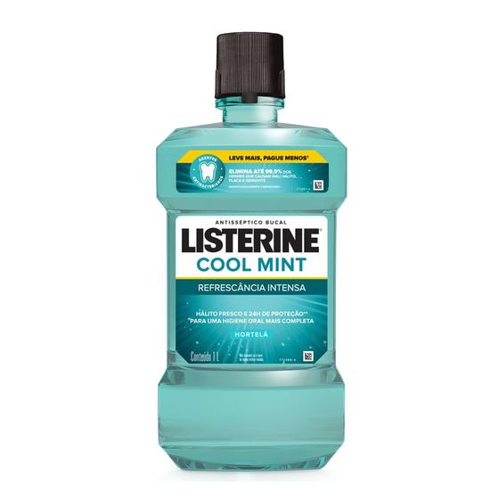 Enxaguante Bucal Listerine Cool Mint Refrescância Intensa 1L Imagem de Enxaguante Bucal Listerine Cool Mint Refrescância Intensa 1L