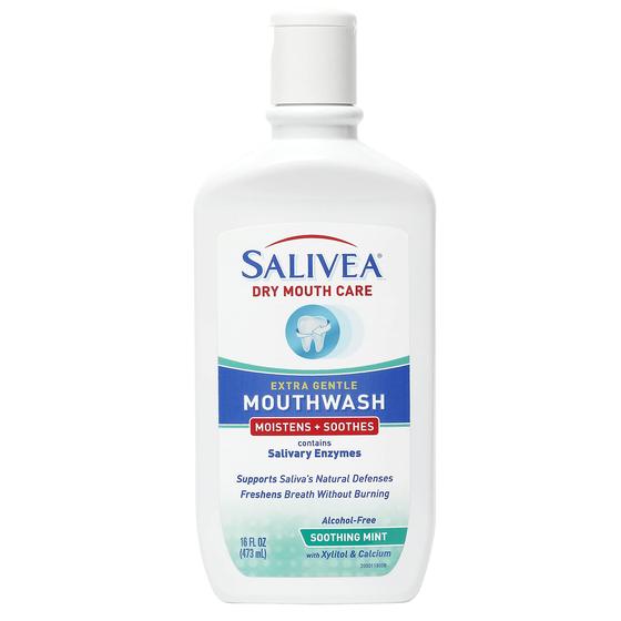 Imagem de Enxaguatório bucal Salivea Dry Mouth Soothing Mint, frasco de 473 ml