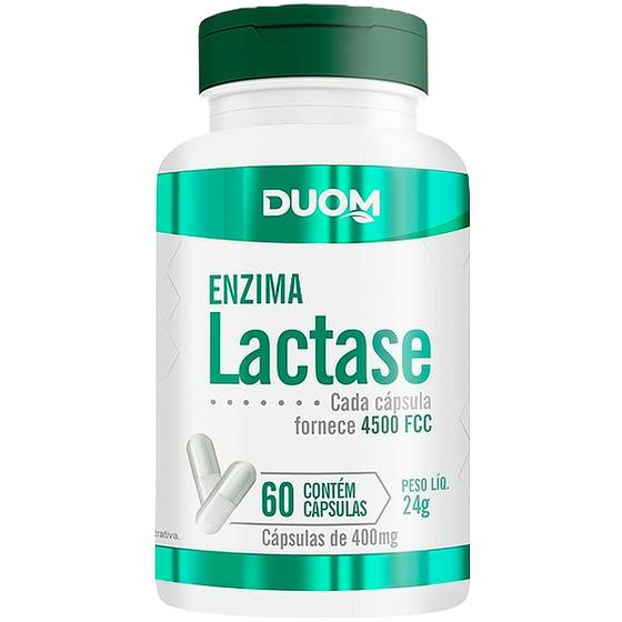 Imagem de Enzima Lactase Suplemento Natural 100% Puro Lactose Original - 60 Cápsulas 400mg Duom