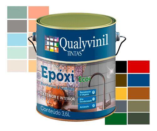 Imagem de Epóxi Base Água Banheiros E Cozinha Cores 3,6 Lt Qualyvinil