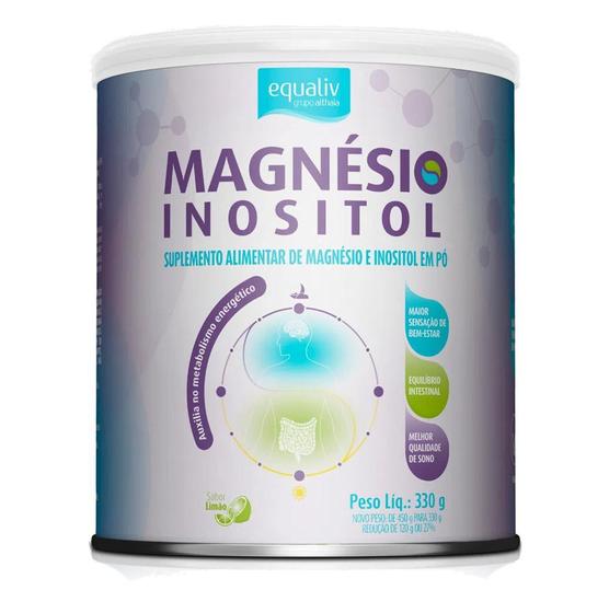 Equaliv Magnésio Inositol Suplemento Alimentar 330g Menor preço em Equaliv Magnésio Inositol Suplemento Alimentar 330g