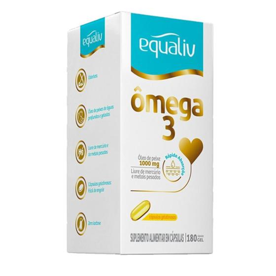 Imagem de Equaliv Ômega 3 C/180 Óleo de Peixe 1000mg Rápida Absorção