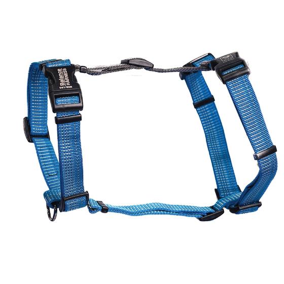 Imagem de Equilíbrio refletivo Harness Blue-9 com fivela e pescoço para cães