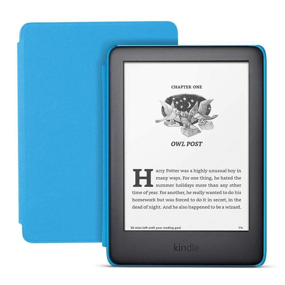 Imagem de eReader Amazon Kindle Kids (2019) com controles parentais - azul