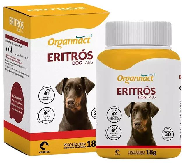 Imagem de Eritrós Dog Tabs Organnact 18g