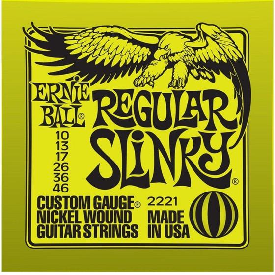 Imagem de Ernie Ball - Encordoamento .010 .046 Para Guitarra Regular Slinky 2221