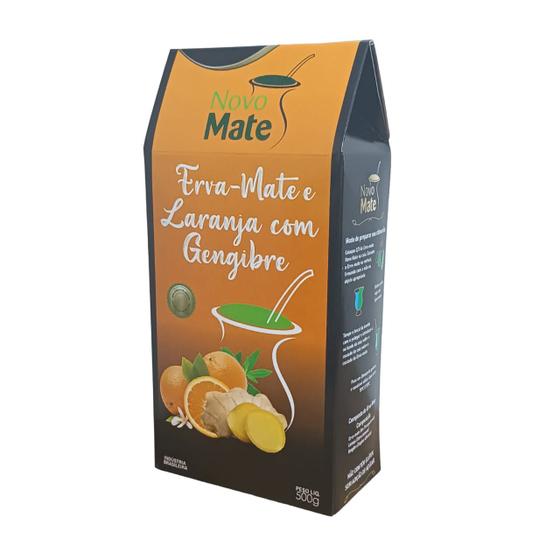 Imagem de Erva Mate Chimarrão NOVO MATE LARANJA E GENGIBRE 500g