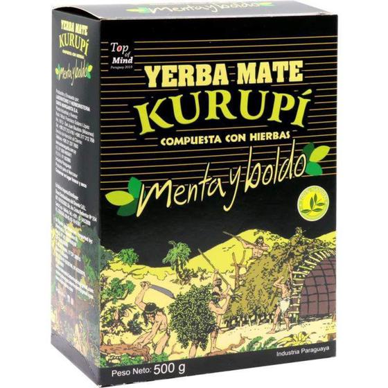 Erva Mate Kupurí Composto Hortelã e Boldo 500g - Kurupí Menor preço em Erva Mate Kupurí Composto Hortelã e Boldo 500g - Kurupí