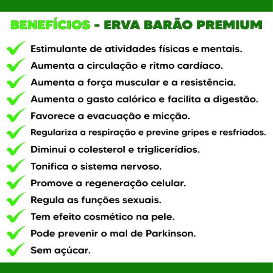 Imagem de Erva Mate Tereré Barão de Cotegipe Premium Sem Açúcar 500g Escolha o Sabor