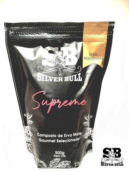 Imagem de Erva MateTereré Silver Bull Sabor Supreme Premium 500 G