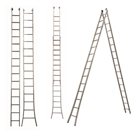 Escada Alumínio 3 Em 1 Extensiva 2 X 15 - 30 Degraus Alumasa Menor preço em Escada Alumínio 3 Em 1 Extensiva 2 X 15 - 30 Degraus Alumasa