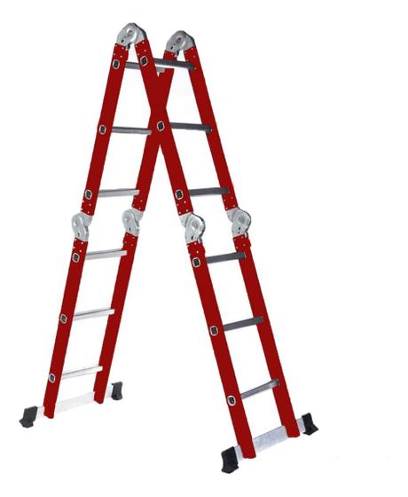 Escada De Alumínio Articulada 12 Degraus 4x3 Red Edition é boa?
