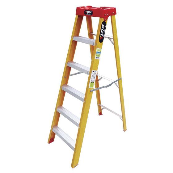 Escada de Fibra Tesoura Prática com 5 degraus - Botafogo Menor preço em Escada de Fibra Tesoura Prática com 5 degraus - Botafogo
