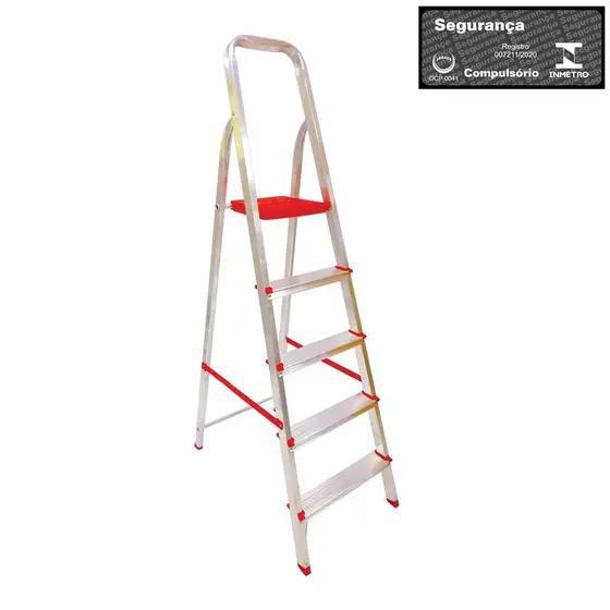Imagem de Escada domestica de aluminio 5 degraus botafogo