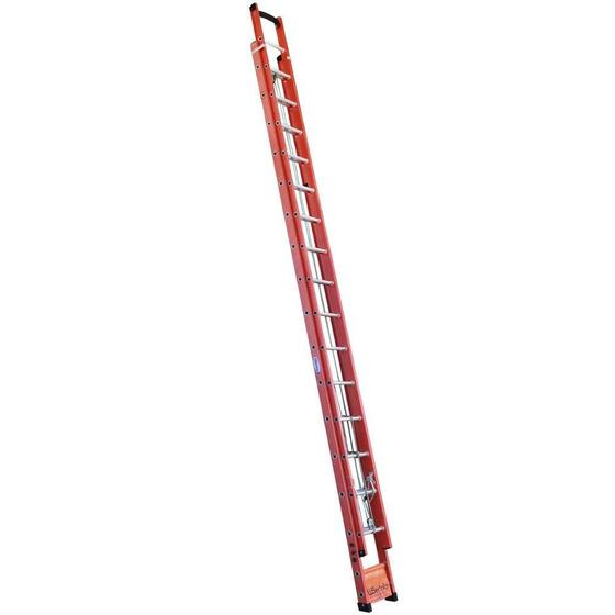 Escada Extensível Vazada em Fibra de Vidro 27 Degraus Suporta 120kg Wbertolo Menor preço em Escada Extensível Vazada em Fibra de Vidro 27 Degraus Suporta 120kg Wbertolo