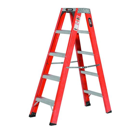 Escada fibra tesoura pro robusta duplo acesso 5 degraus - botafogo Menor preço em Escada fibra tesoura pro robusta duplo acesso 5 degraus - botafogo
