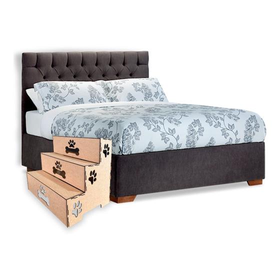 Escada Madeira 3 Degraus Para Pet 45cm Mdf Cachorro E Gato Menor preço em Escada Madeira 3 Degraus Para Pet 45cm Mdf Cachorro E Gato