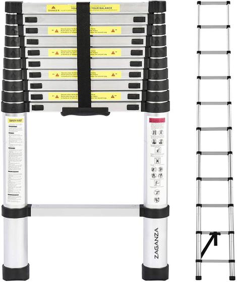 Imagem de Escada Telescópica Extensiva De Alumínio 13 Degraus 3,8 M