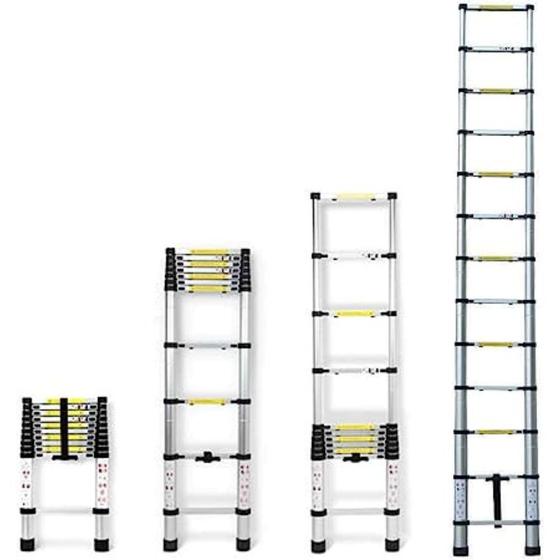Imagem de Escada telescópica extensível em alumínio 10 degraus 3,2 metros