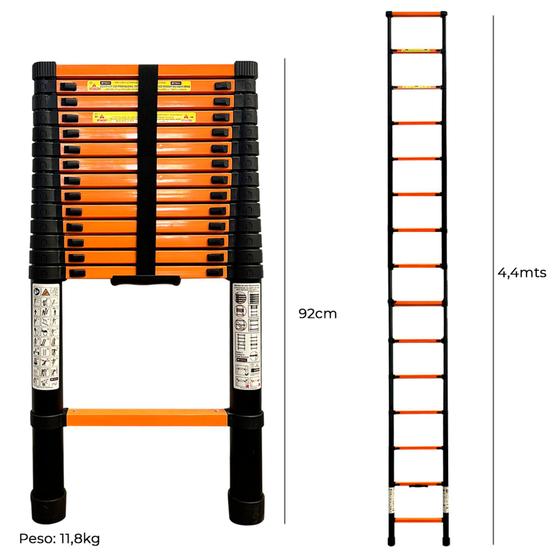 Imagem de Escada Telescópica Multifuncional 15 Degraus