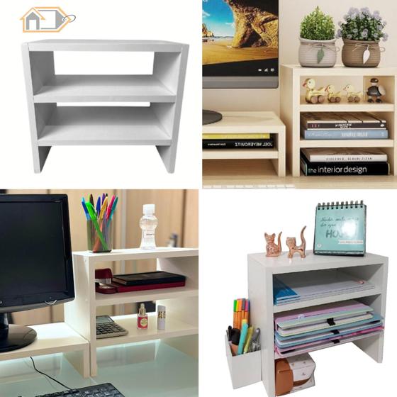 Escaninho Organizador Mesa Escritório 100% Mdf Branco Envio Montado Menor preço em Escaninho Organizador Mesa Escritório 100% Mdf Branco Envio Montado