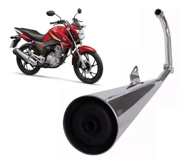 Imagem de Escapamento Estralador Mini Latinha Fortuna Honda Cg Titan Fan Cargo 160 De 2015 Ate 2022