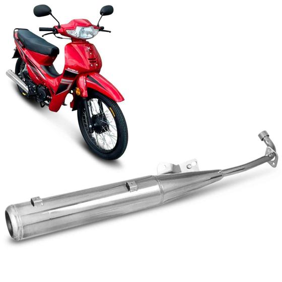 Escapamento Modelo Original Shineray Phoenix 49cc Pro Tork Cromado ...