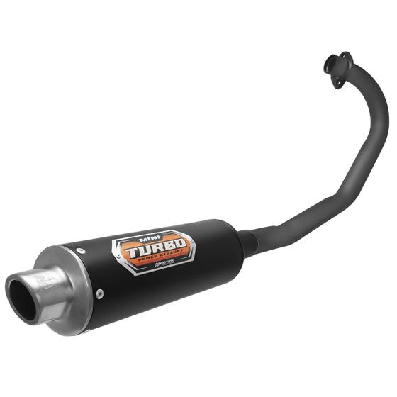 Imagem de Escapamento Pro Tork Mini Turbo Titan Fan 150 2009 Fan 125 2009 À 2014 Curva Preta