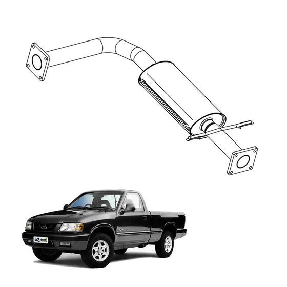 Imagem de Escapamento Silencioso Intermediário S-10 2.2 EFI 1995 1996