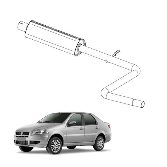 Imagem de Escapamento Silencioso Intermediário Siena 1.0 1998 a 2004