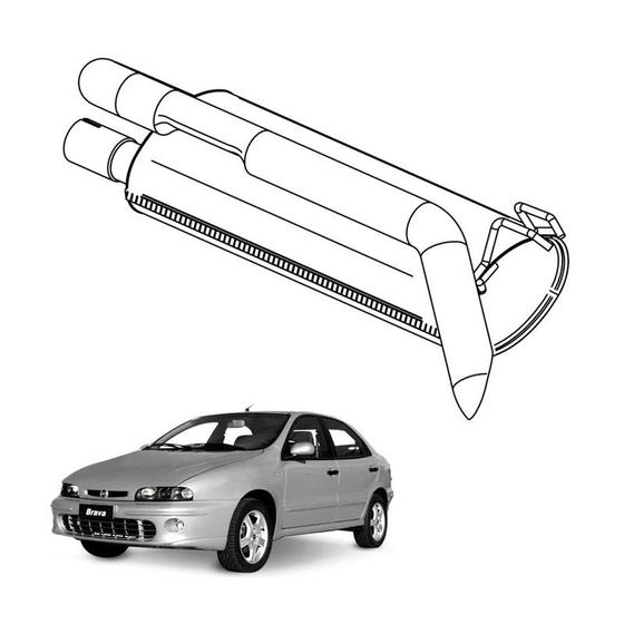 Imagem de Escapamento Silencioso Traseiro Brava 1.8 16V 1999 a 2003