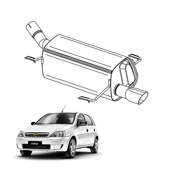 Imagem de Escapamento Silencioso Traseiro Corsa Hatch 1.0 2002 a 2006