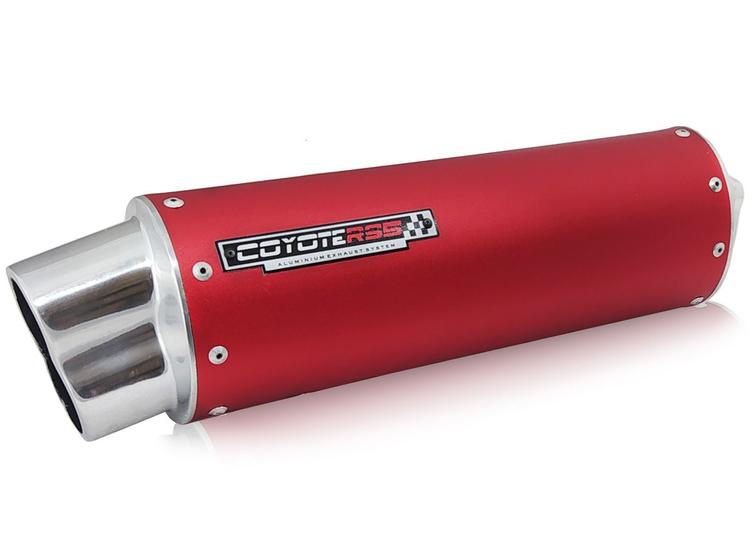 Imagem de Escape / Ponteira Coyote RS5 Boca 8 Aluminio Oval Vermelho