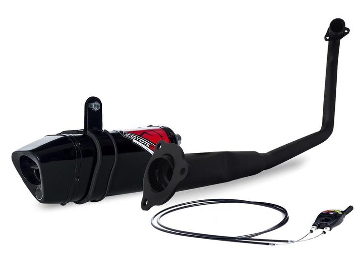 Imagem de Escape / Ponteira Coyote TRS 2 Way + Mais JUNIOR 20cm em Alumínio - CG 150 Titan & Fan ESDi EX ano 2009 até 2013 - Honda