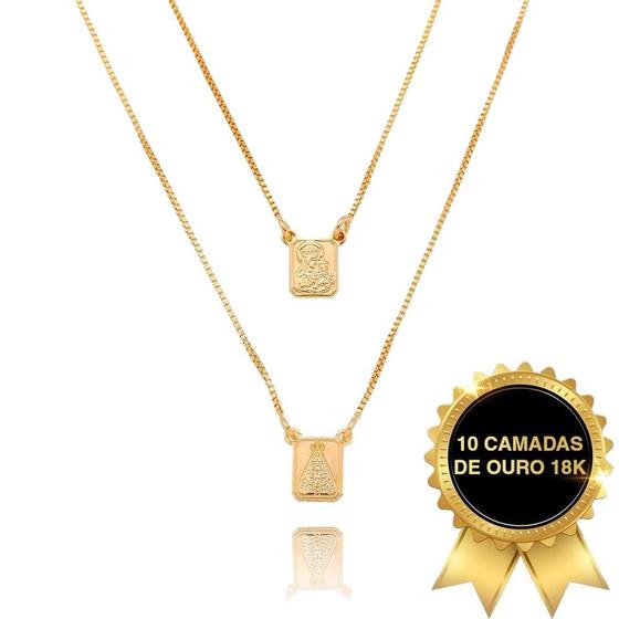 Imagem de Escapulário Masculino Banhado A Ouro 18k Dourado (10 Camadas)