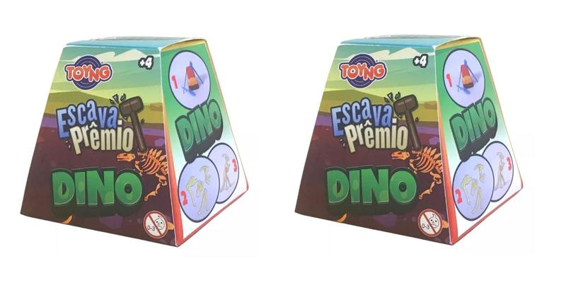 Imagem de Escava Prêmio Kit Explora Fóssil Dinossauro Toyng Kit com 2