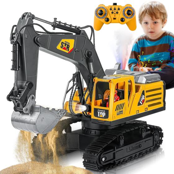 Imagem de Escavadeira de controle remoto FUYLE 14 canais 2,4 GHz RC Digger