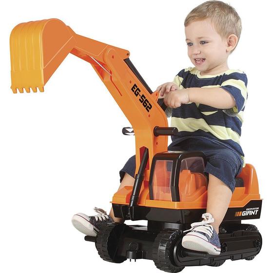 Escavadeira Gigante Infantil Giant Escavator Roma Brinquedos Menor preço em Escavadeira Gigante Infantil Giant Escavator Roma Brinquedos