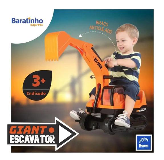 Imagem de Escavadeira Infantil Gigante Roma Brinquedos Giant Escavator