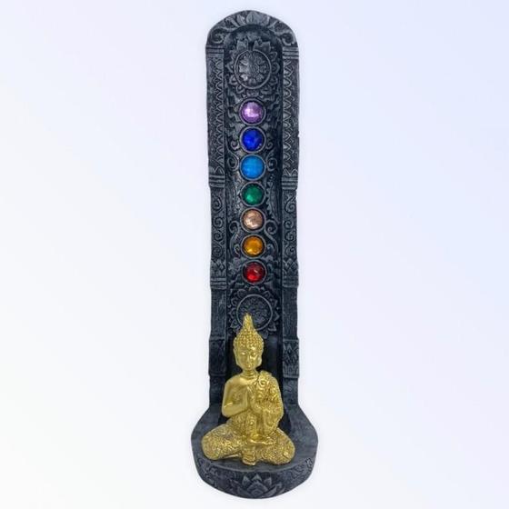 Imagem de Escolha Cor Incensário 7 Chakras Buda Ganesha Yoga 22Cm