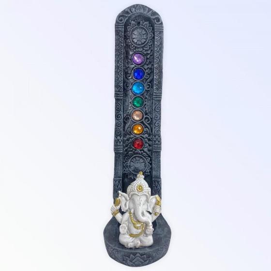 Imagem de Escolha Cor Incensário 7 Chakras Buda Ganesha Yoga 22Cm